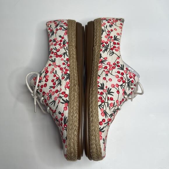 Aerosoles Womens Summer Sol Boat Shoe in Cherry Fruit Print Sneakers S-341 Sz 10 - Picture 3 of 10